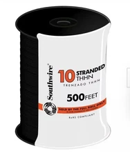500 ft 10 Gauge Stranded Black Thhn Wire