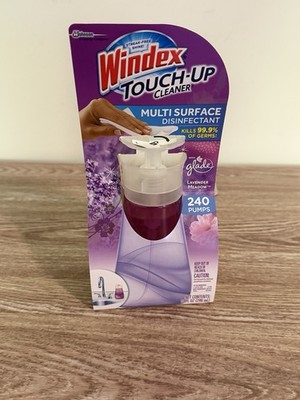 Windex Touch-Up Cleaner Multi Surface 10 oz Lavender Meadow - New