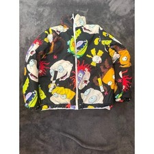 Members Only x Nickelodeon Rugrats Reversible White Puffer Men M Zip Coat