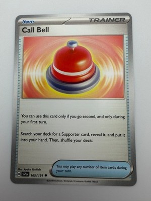 #165/191 Call Bell Normal Uncommon - Pokémon S&V Surging Sparks English NM