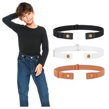 WHIPPY Buckle Elastic Kids Toddler Belt, No Buckle Stretch Adjustable Belts