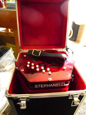 Stephanelli (Italian) 20+1 Button Anglo type Concertina. Flight Cased.. VGC
