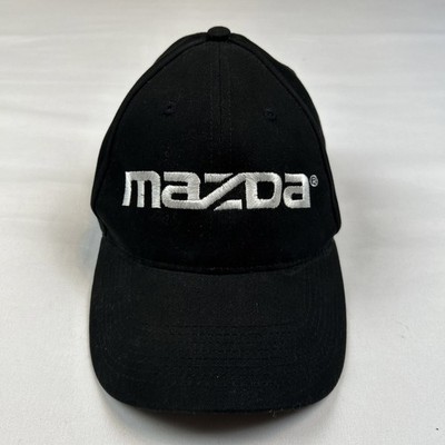 Mazda Hat Mazdaspeed Black Baseball Cap Embroidered Strapback OSFA Miata Rotary