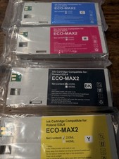 4Color/Set ECO-SOL MAX Compatible Ink Cartridge for Roland BN-20 SolJet PRO II
