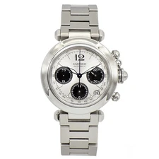 CARTIER Pasha C Chronograph W31048M7 Automatic Stainless steel Unisex Wristwatch