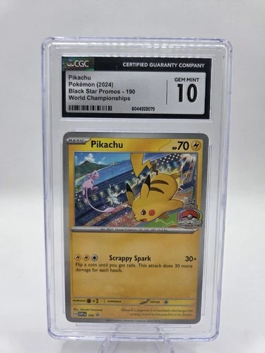 Pikachu 190 Scarlet & Violet Promo World Championships 2024 Pokémon TCG CGC 10