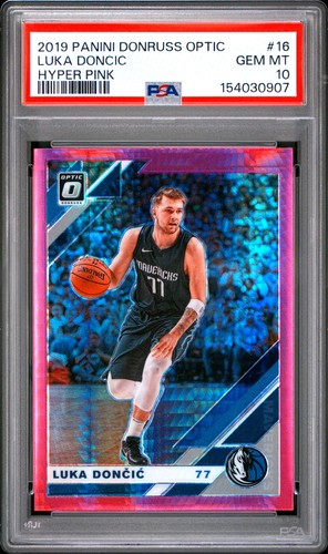 2019-20 Donruss Optic Luka Doncic Hyper Pink #16 PSA 10 GEM MT