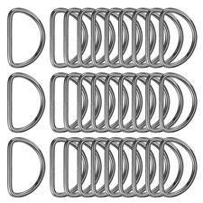 Metal D Ring Heavy Duty Welded D Rings Metal Buckle 1-1/2" Gunmetal 30Pcs