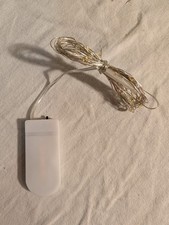 Battery-operated string lights featuring 30 individual LED bulbs per 10-foot