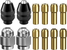 Drill Chuck Collet Set for Dremel, 14PCS 1/32" to 1/8" Replacement 4486 Drill Ke