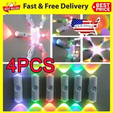 4X LED Motion Sensor Wall Light USB Rechargeable Night Light 3 Color/RGB 7 Color