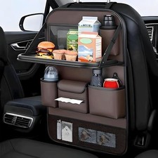 Universal Foldable Car Backseat Organizer with Table Tray, Car Seat Back Protect