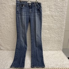 Levis 505 Girls Straight Leg Jeans Size 6M Regular W30 L31 Blue Pockets