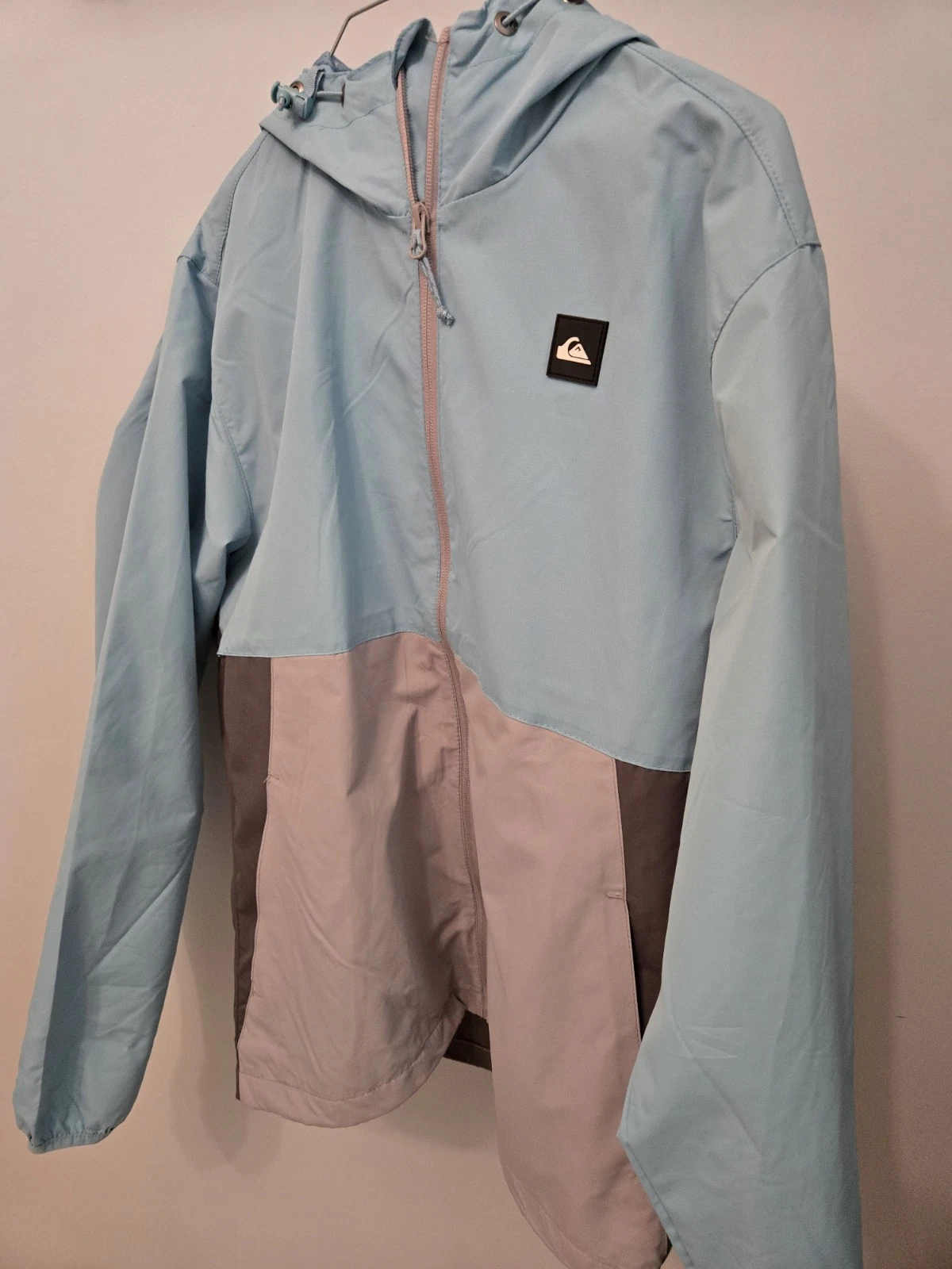 Quicksilver Blue / Grey Rain Jacket / Windbreaker- Packable