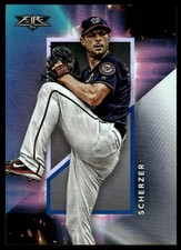 Max Scherzer 2019 Topps Fire #EF-4 En Fuego Washington Nationals Baseball Card