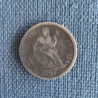 1891 SEATED LIBERTY DIME silver
