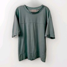 VTG Street Wear Shirt Hong Kong Made Men M Short Sleeve Surfer Blue Grunge Logo