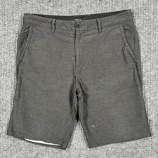 O'Neill Hybrid Chino Shorts Mens 34 Gray Stretch 10 Inseam Casual Summer