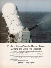 General Dynamics Phalanx CIWS Vintage Magazine Ad US Navy Military 1980s