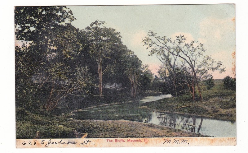 Macomb, Illinois antique postcard / The Bluffs