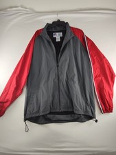 Vintage Russell Athletic GREY/RED WATER RESISTANT WIND BREAKER XL