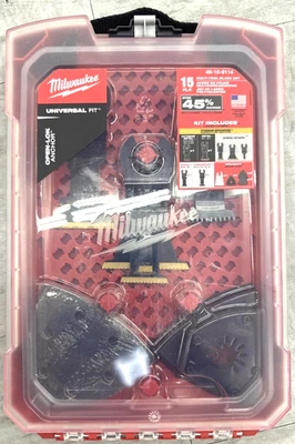 Milwaukee 49-10-9114 15-Pc. OPEN-LOK  Oscillating Multi-Tool Blade Kit w/ Case - Image 1 of 2