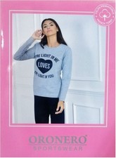Oronero Women's Long Sleeve Cotton Pyjamas Art. Od146/F