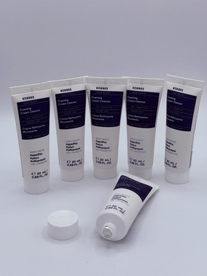 6x Korres Greek Yoghurt Foaming Cream Cleanser Travel Size 0.68floz, SEALED