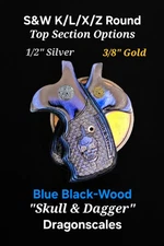 Smith & Wesson K/L/X/Z Round FGT Carry Grips "Skull & Dagger" Dragonscales Print