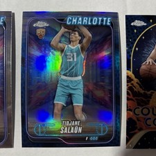 2024-25 Topps Chrome - Tidjane Salaun Refractor Blue, base, & Countdown - Lot
