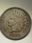 1891 Indian Head Penny AU BN
