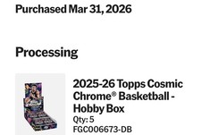 2025-26 Topps Cosmic Chrome Basketball Hobby Box | PRE-SALE | QTY AVAILABLE!