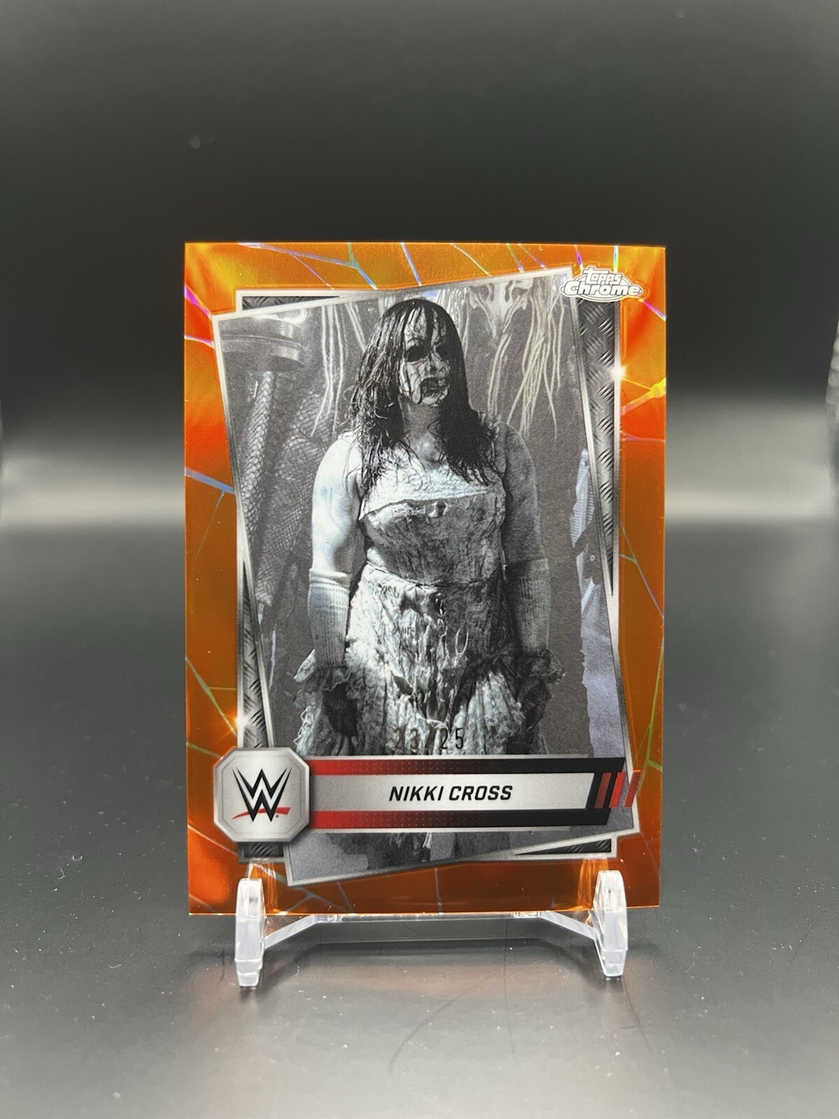 2025 Topps Chrome WWE Nikki Cross Orange Refractor /25