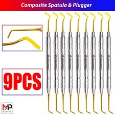 Dental Composite Filling Instruments   Spatula  Plugger with Titanium Gold Tips