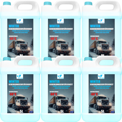 30L LITER FROSTSCHUTZ KONZENTRAT -60°C KLARSICHT WINTER SCHEIBENREINIGER 6x5