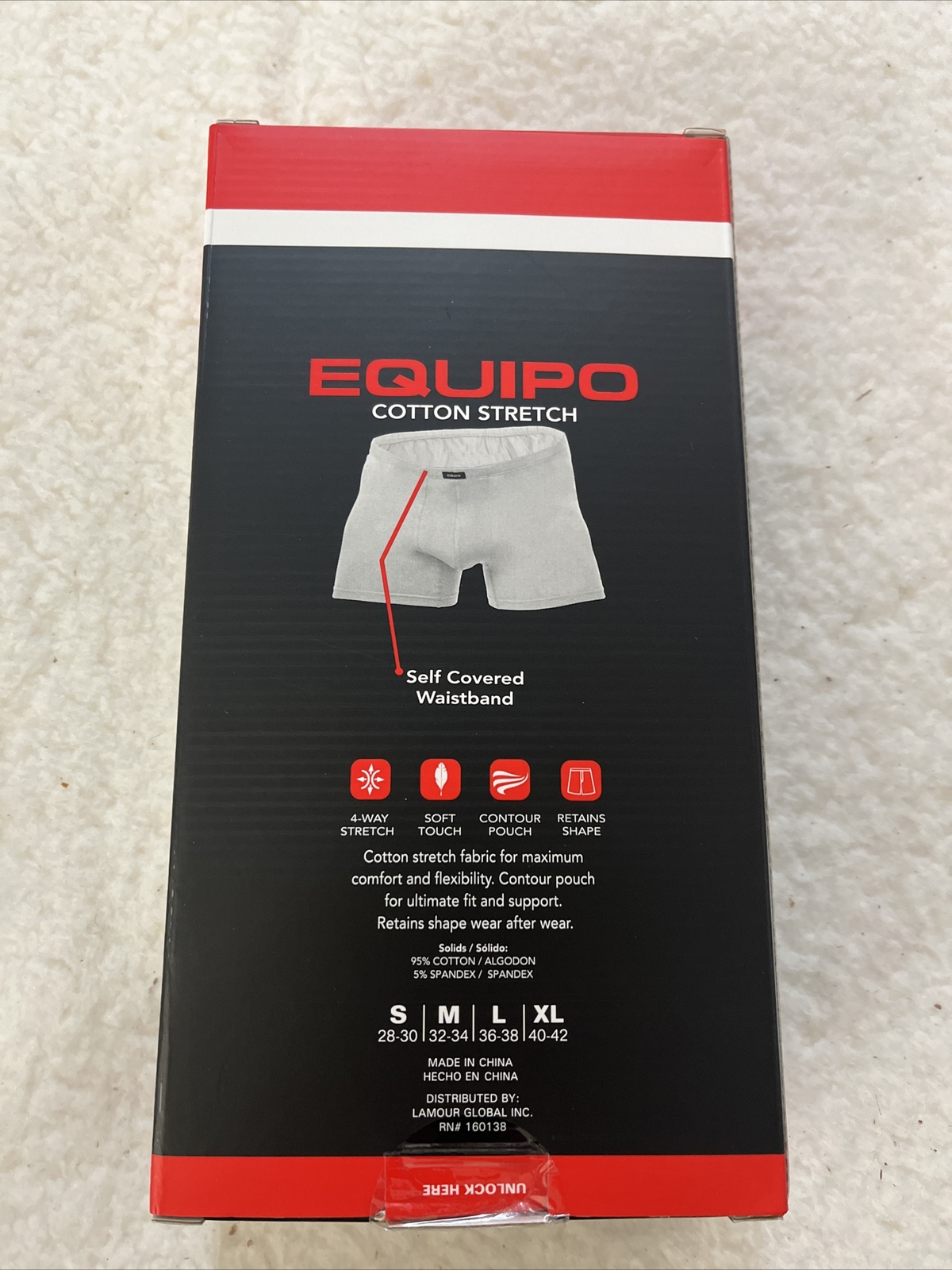 3 Equipo TRUNK Brief Underwear men's XL XLarge 4042 WHITE Cotton