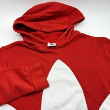 Adidas Logo Youth Red Hoodie Long Sleeve Size M