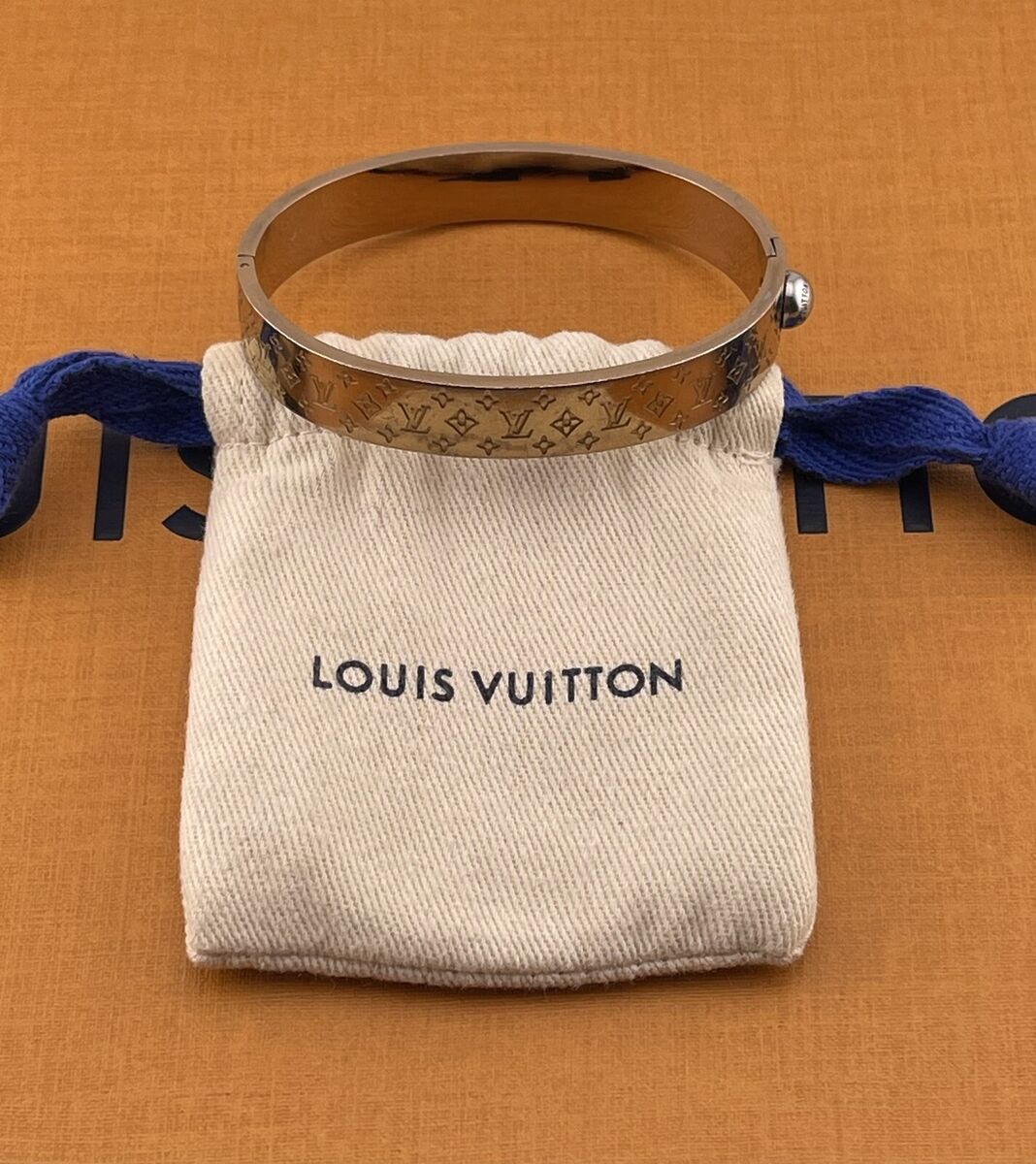 LOUIS VUITTON Cuff Nanogram Bangle Bracelet M00253 Size S LOUIS VUITTON Cuff Nanogram Bangle Bracelet M00253 Size S