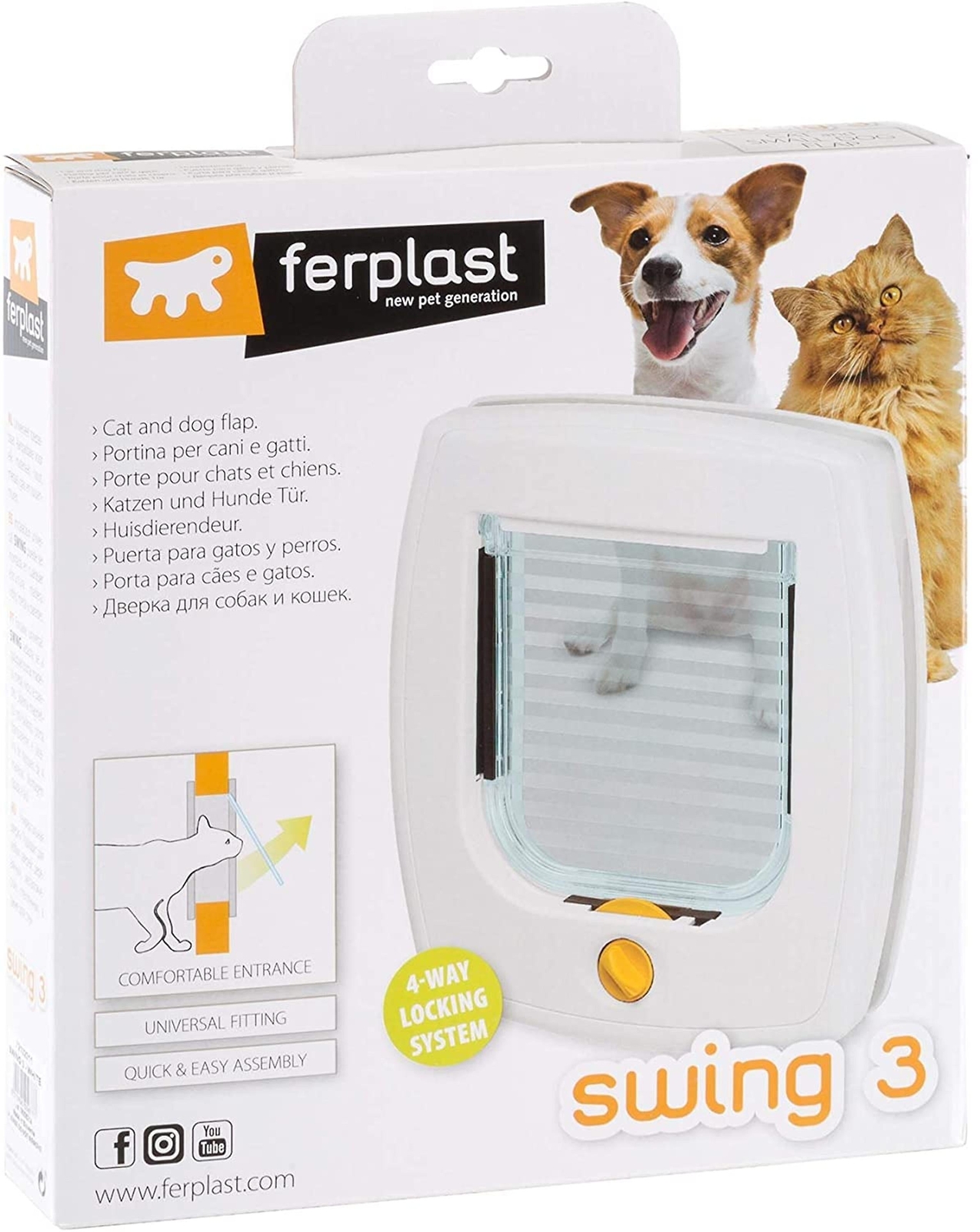 Ferplast Cat And Dog Flap Swing 11, Brown
