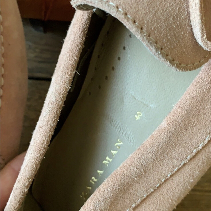 ZARA MAN pink suede loafers | eBay