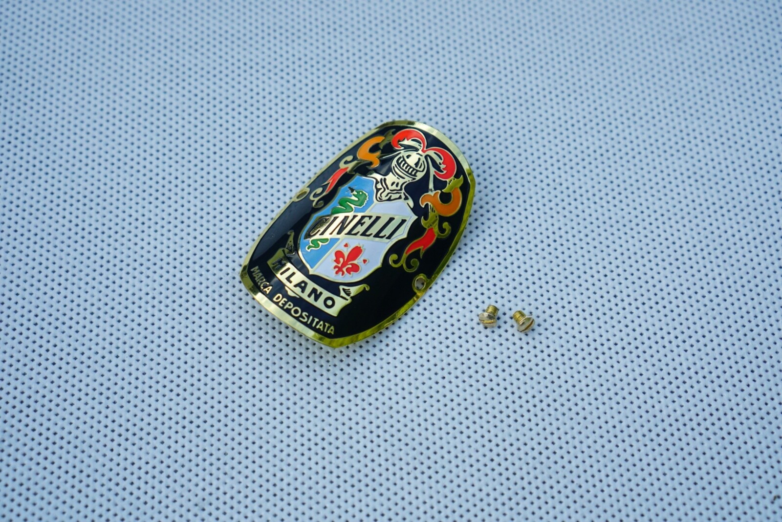 Distintivo Cinelli Milano Supercorsa B C A per bici vintage foto 2