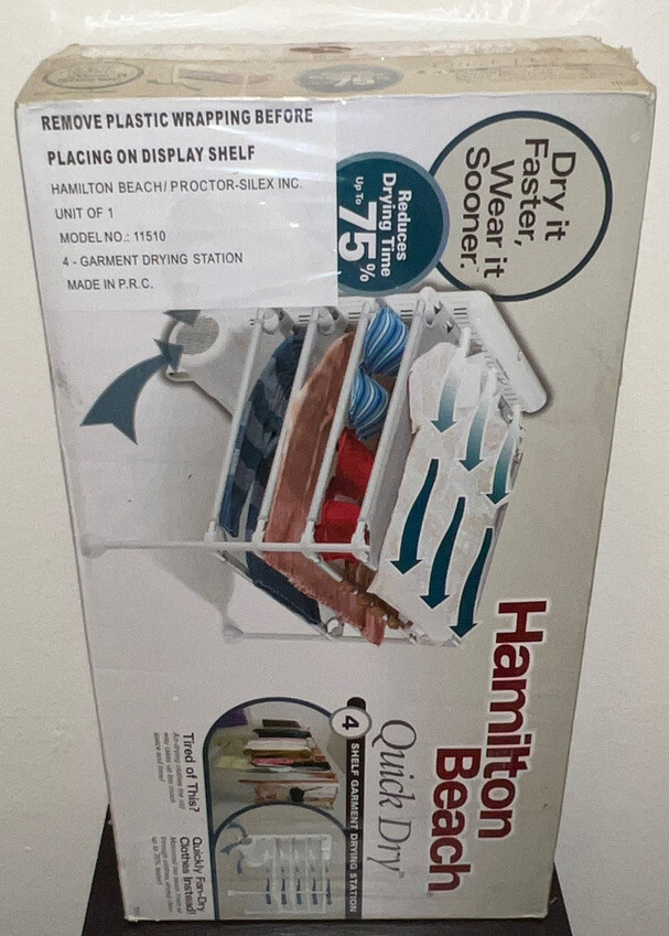 Hamilton Beach Quick Dry 4 Shelf Garment Drying Station Model 11510