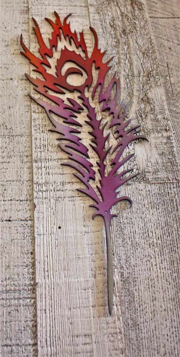 Peacock Feather Wall Decor Metal