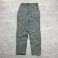 Vintage 50s his Herringbone Pants Size 26x26 Green White Casual Boho HBT