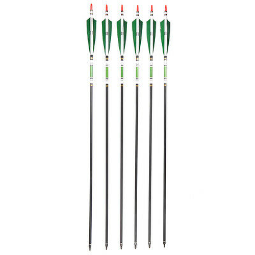 31/33'' Spine 500 Carbon Arrows Turkey Feather 7.6mm Archery Hunting Shooting - Picture 13 of 18