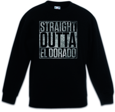 Straight Outta El Dorado Kids Boys Girls Pullover Fun City Gold
