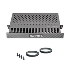 Neat Patch Mini 1U Low Profile Cable Management Unit 2 Pack Black