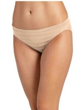 Jockey Women's Comfies Nude Matte  Shine Bikini Panties Size 6 10483