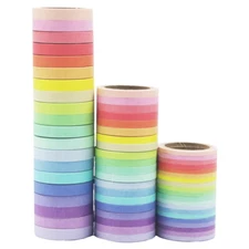 Washi Tape Set 60 Rolls Thin 3mm/5mm/8mm Decorative Kids Tape Scrapbooking Tape 