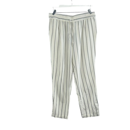 Vero Moda Women's XL Vmanna Milo Citrus Ancle Pant Linen Blend Stripe Trouser